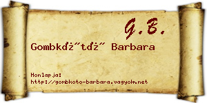 Gombkötő Barbara névjegykártya